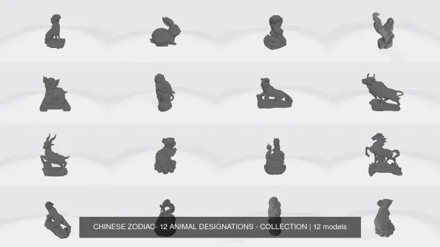 CHINESE ZODIAC- 12 ANIMAL DESIGNATIONS - COLLECTION — Фото 2 из 9