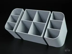 Asanoha Pen Holder-Desk Organizer Round Rectangle (Full Cust