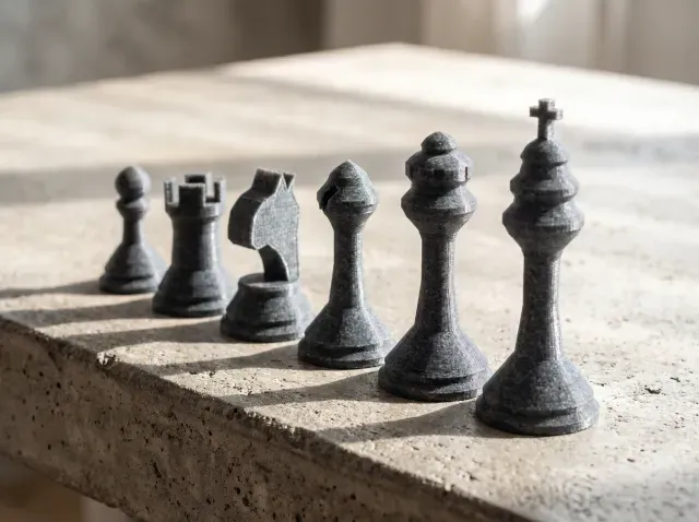 Monarch Chess Set | 6-Piece 3D-Printed Staunton Pieces — Фото 7 из 9
