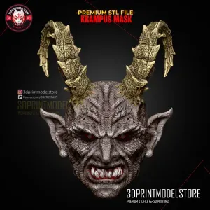 Krampus Mask - Premium STL for Cosplay - Horror Halloween