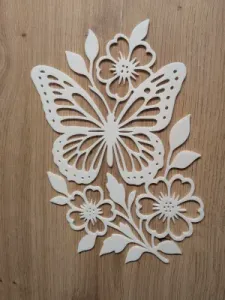 Filigree Butterfly & Flower Wall Art