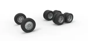 Wheel Set of Vintage GATR Racing Semi truck V3 Scale 1:25
