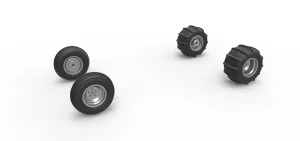 Wheel Set of water pumper Sand buggy Version 2 Scale 1:25