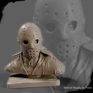 Jason Bust – Iconic Horror Villain in 3D Art