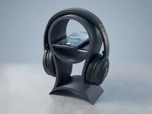 Minimalist Headphone Stand - Phone Holder & Storage Drawer
