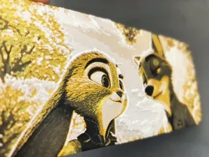 Relief zootopia looks at each other affectionatel浮雕疯狂动物城深情相望