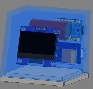 Housing for Differiential Barometer with ssd1306 display