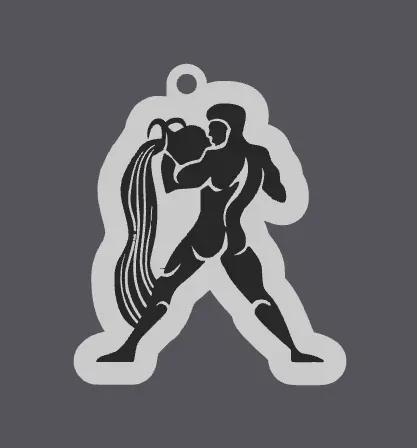 Zodiac Sign Keychain (AQUARIUS) — Фото 2 из 4