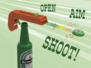 Bottle Opener and Cap GUN