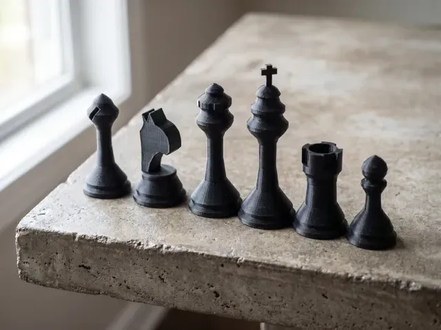 Monarch Chess Set | 6-Piece 3D-Printed Staunton Pieces — Фото 3 из 9