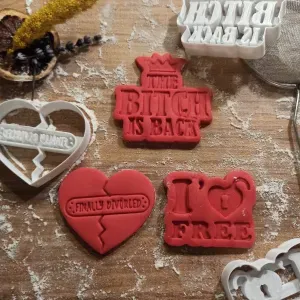Divorced Cookie Cutter Set, Funny Divorce Figures