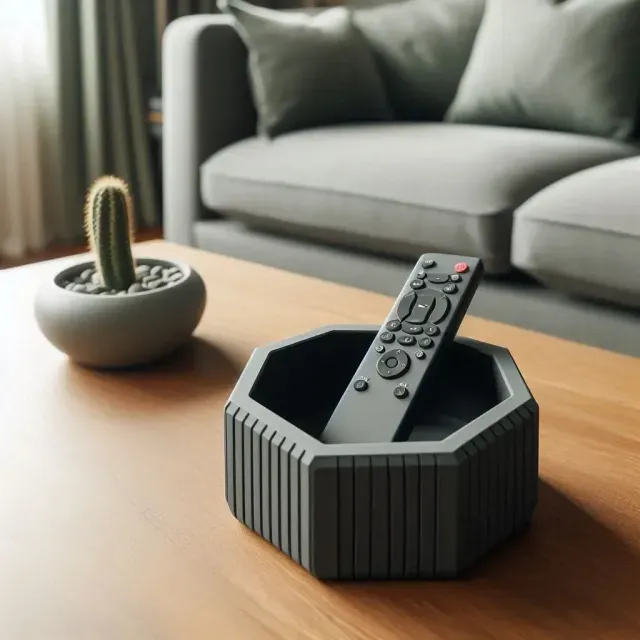 Oct Nut Remote Holder – Ribbed Design as Caddy or Keytray