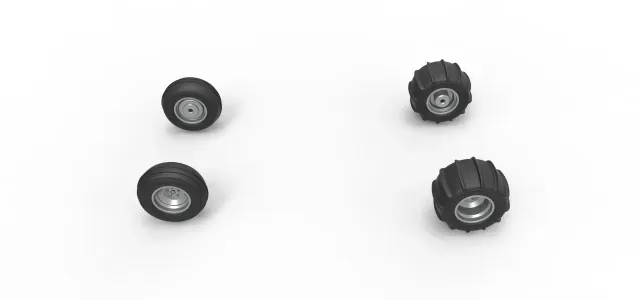 Wheel Set for Water Pumper Sand Buggy Version 2 Scale 1:25 — Фото 6 из 9