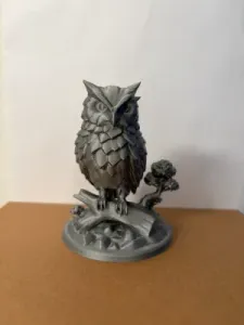 Mystic Crystal Owl – Low Poly Fantasy Decor