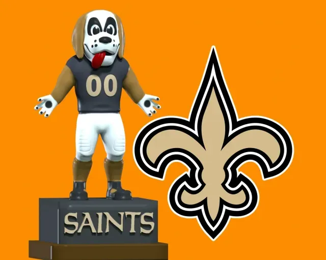 NFL - New Orleans Saints Mascot Gumbo Statue - 3d print