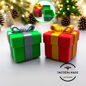 Festive Gift Box with Removable Lid - Container