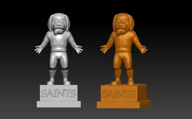 NFL - New Orleans Saints Mascot Gumbo Statue - 3d print — Фото 4 из 7