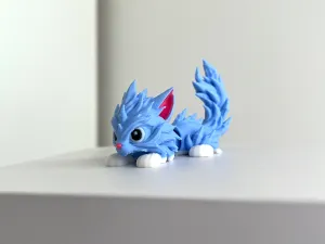 Ice cat flexi toy aritculated cat