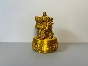 Awakening Lion Fortune Drum: Uplifting Peace, Attracting Wealth Awakening Lion Figurine