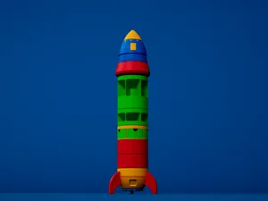 Modular Rocket Stationery Hub | 9-Stage Kids Organizer