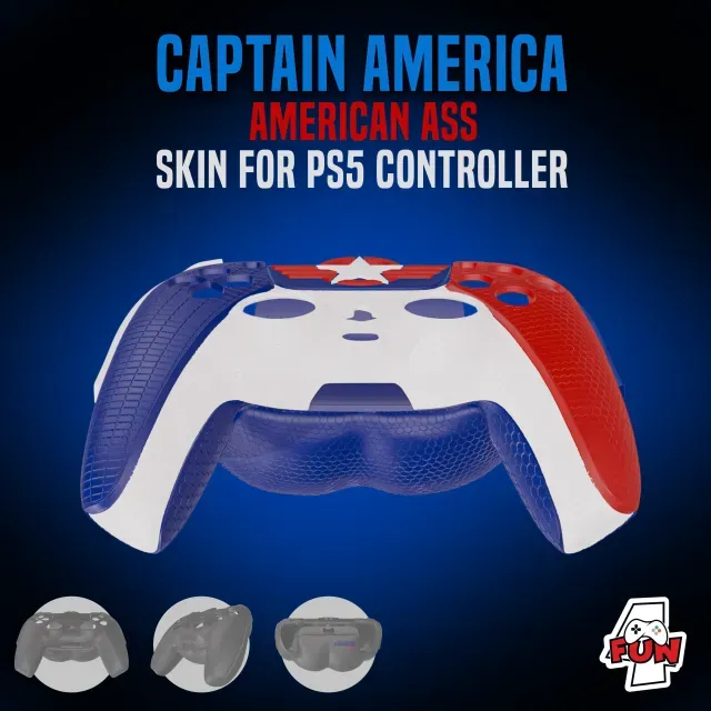 CAPTAIN AMERICA PS5 BOOTY CONTROLLER COVER (decorative) — Image 3 of 7