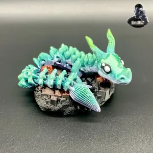 Graceful Dragon - Articulated - Print in Place - No Supports