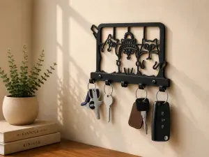 Cat Crew Selfie Key Holder