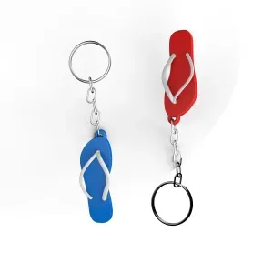 Flip Flop Keychain, Fun Beach Sandal Keyring, Summer Lovers