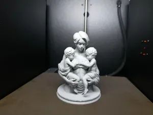 Mother with Children – Beautiful Twins Sculpture