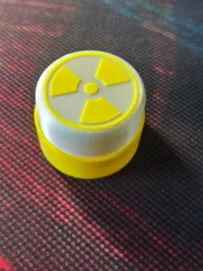 Radiation Hazard Fidget Button Silent