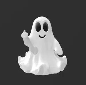 Ghost giving the middle finger