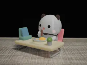 Couple Bear-office_have lunch_Yier