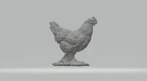 Hen Sculpture 3D print model
