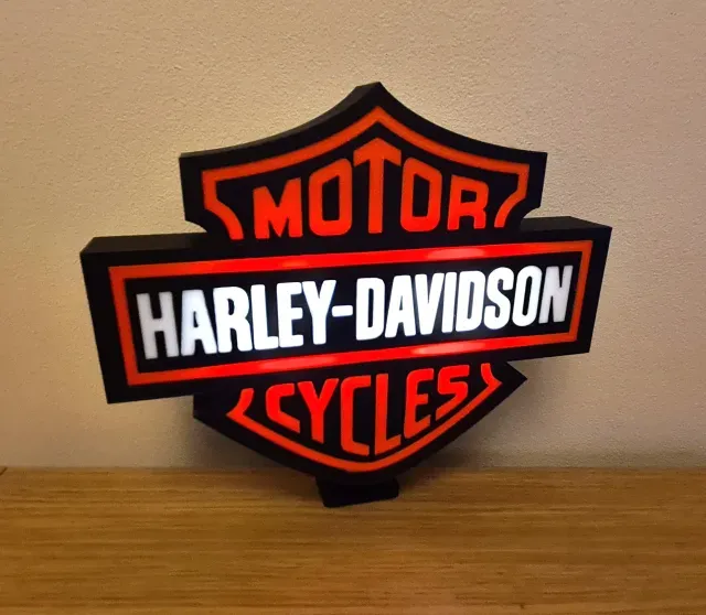 Harley Davidson Motorcycles Lightbox Wall Mounted Desk Stand — Image 3 of 9