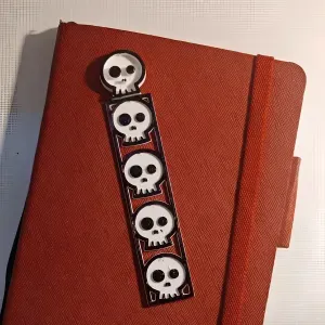Halloween Skull BookMark, Scare BookMark 3D STL File