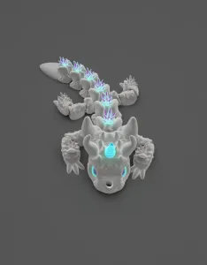 Articulated Unicorn Dragon Keychain Print-in-Place