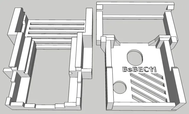 ESP32-CAM + HC-SR04 Enclosure v06 — Image 4 of 7