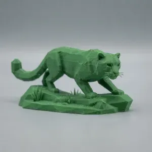 Low Poly Snow Leopard
