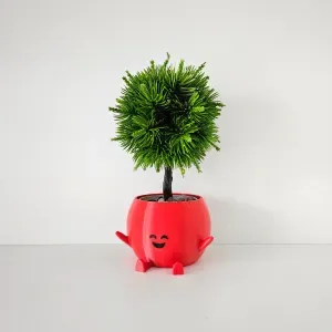 Cheerful flower pot