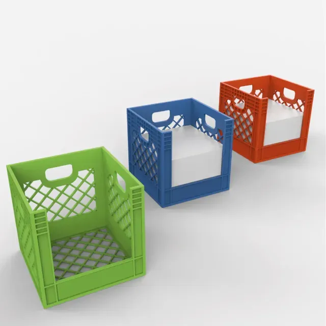 Vintage Mini Milk Crate Note Cube Holder | 3D Printable Desk — Фото 3 из 4