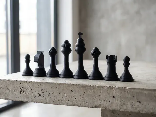 Monarch Chess Set | 6-Piece 3D-Printed Staunton Pieces — Фото 5 из 9