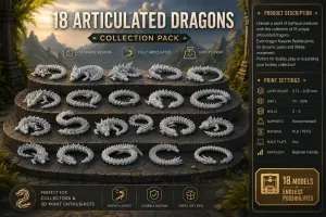 Articulated Flexi Dragons Collection Pack