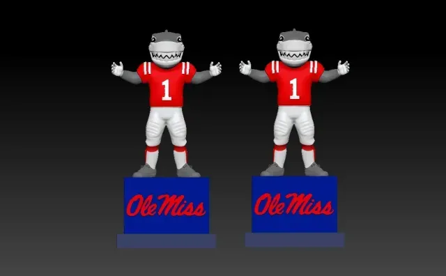 NCAA - Tony the Landshark - Ole Miss Rebels - 3d Print — Image 5 of 8