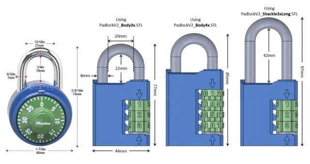 Combination Padlock — Image 4 of 9