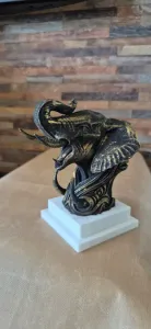 Sculpture buste elephant majestueux deco