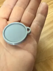 Keychain Blank Circle Template with Indent