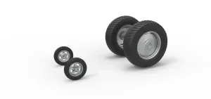 Wheel set of Small block Pulling tractor Scale 1:25