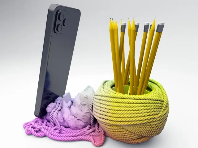 Cute Cat Phone Stand Organizer — Image 2 of 9