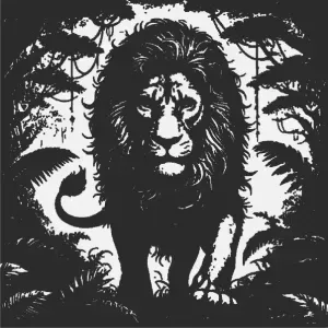 Lion king of the jungle lamp / deco ! Easy Solution Front !