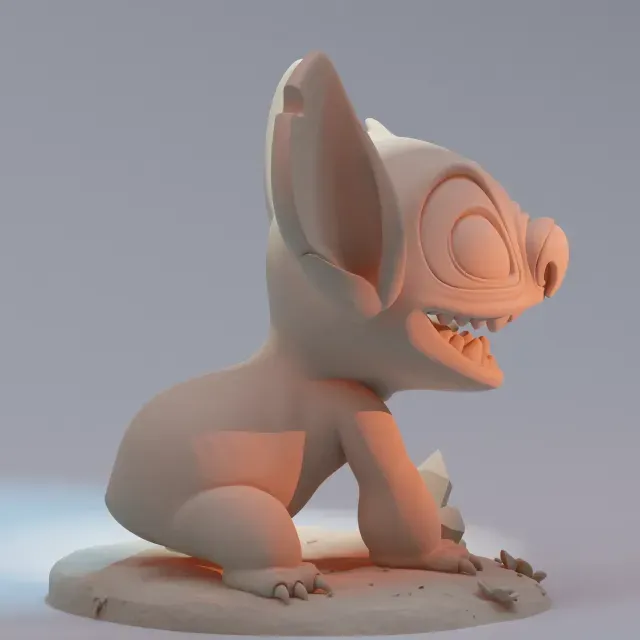 Cute Stitch Chibi Figurine - High Detail 3D Print Model — Image 5 of 7
